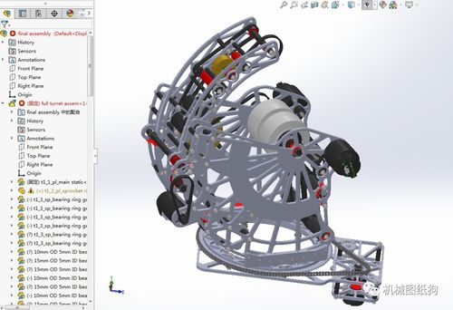 工程机械回转炮塔结构模型3d图纸solidworks设计